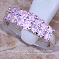 Zwei Linie Kristall Diamant Verlobungsring China Großhandelspreis Little Finger RING